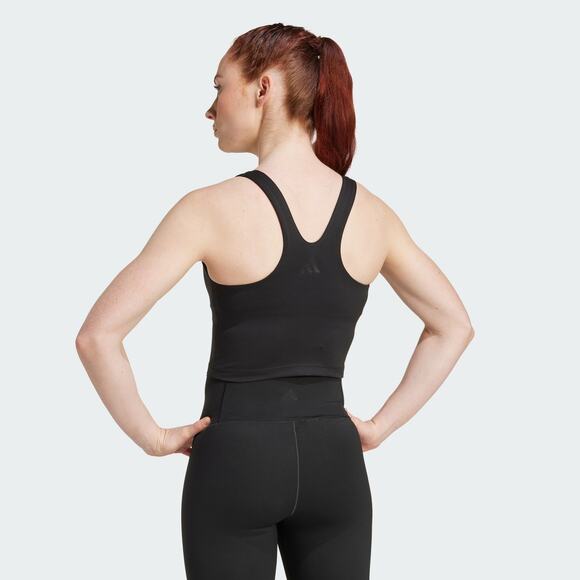 Adidas All Me Medium Support Bra Tank Top - S Black - Picture 2 of 6